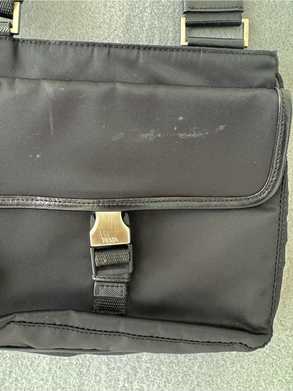 Prada Black Nylon Crossbody Messenger Bag